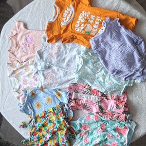 Bundle Twin Girl Summer Clothes 0-3 Months & 3-6 Months